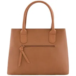 Fastrack Tan Solid Large Satchel Handbag image 4