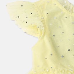 Nauti Nati Embellished Flutter Sleeve Net A-Line Dress image 4