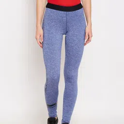 ALCIS Royal Blue & White Textured Leggings-picture-48