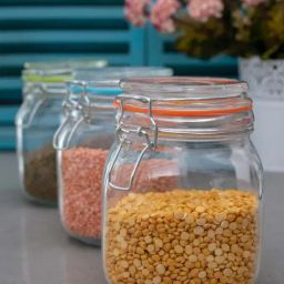 Goodhomes Transparent Glass Storage Jars with Airtight Lid (1050 ml) - Set of 3-image-78