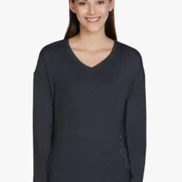 Amante Charcoal Textured Tee-image-8