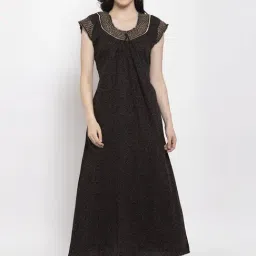 Secret Wish Black Printed Nighty-image-84