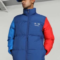 Puma Pro Blue Regular Fit Colour Block Quilted Jacket-picture-37