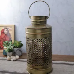 Aapno Rajasthan Golden Jaal Design Flower Vase-image-54