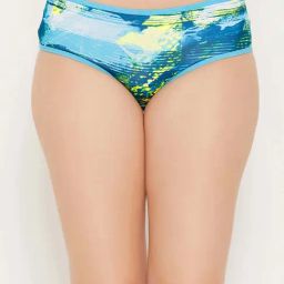 Clovia Blue Geometric Print Hipster Panty-image-7