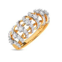 Kisna Diamond & Gold Jewellery Fioni 14k (585) Diamond & Gold Ring For Women-picture-36