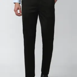 Peter England Casuals Black Slim Fit Trousers-picture-29