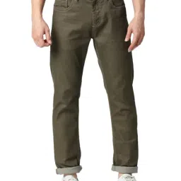 Being Human Slim Fit Mens Denim-Khaki Tone-41