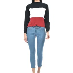 NUMERO UNO Multicolor Cotton Color-Block Sweatshirt image 4