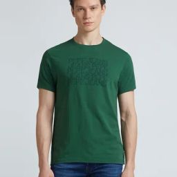 Pepe Jeans Green Cotton Slim Fit Printed T-Shirt-image-80
