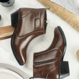 Elle Women's Brown Casual Boots-image-12
