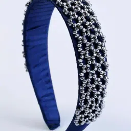 Choko Navy Blue Embellished Hair Bands-picture-15