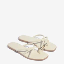 LUNA BLU by Westside Ivory Cord Toe-Ring Sandals-image-91
