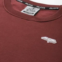 ALCIS Red Regular Fit Graphic Print Sweatshirt image 4