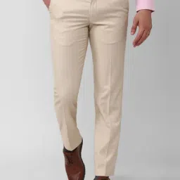 Van Heusen Beige Slim Fit Trousers-picture-37