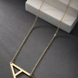 Peora Gold Plated "A" Alphabet Personalized Name Alexis Pendant-image-1