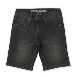 Pepe Jeans Kids Black Solid Denim Shorts-image-55