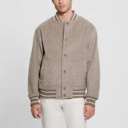 Guess Brown Regular Fit Solid Jacket-image-49