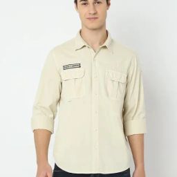 Spykar Men White Slim Fit Solid Full Sleeve Casual Shirt-image-39