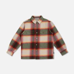 Pepe Jeans Kids Off White & Olive Checks Shirt-image-75