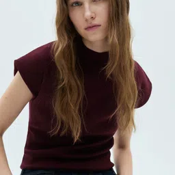 MANGO Solid Extended Sleeves Pullover-image-18