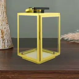 @home Nilkamal Gold Iron Modern Small Lantern-picture-5