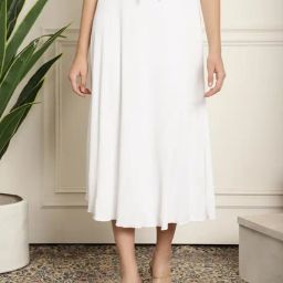 NEUDIS White Midi Skirt-image-99