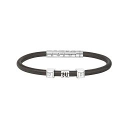 Police Flake Motifs Black Bracelet for Men-25