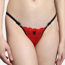 Bleeding Heart Black & Red Lace Work Panty-image-62