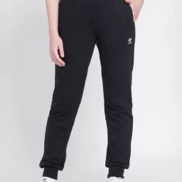 Adidas Originals Black Cotton Logo Print Joggers-picture-27