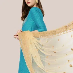Dupatta Bazaar Gold Embroidered Dupatta image 4