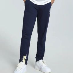 Puma One8 Blue Slim Fit Printed Trackpants-image-0