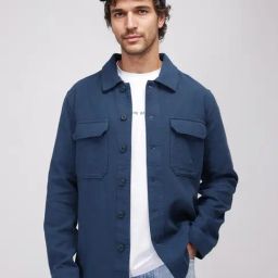 Rare Rabbit Blue Regular Fit Solid Shaket-image-49