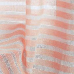 Urban Space Horizontal Weaves Peach Polyester Window Curtains - Set of 2 image 3