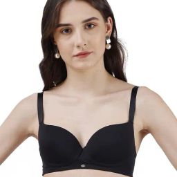Soie Black Non-Wired Medium Coverage T-Shirt Bra-image-45