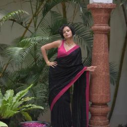 Suta Black Cotton Blend Sarees-image-25