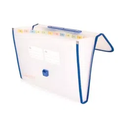 POLEN PREMIUM Expanding File Folder Polypropylene (PP) Fullscape 27x39 cm Buckle Closure, PPX1-Blue image 3