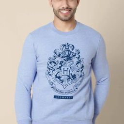 Free Authority Light Blue Regular Fit Harry Potter Printed Sweatshirt-picture-12