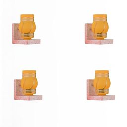 SOMIL Yellow Glass Cylinder Printed Wall Lamps-image-82
