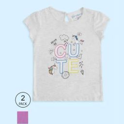 Pantaloons Junior Purple & Grey Cotton Printed T-Shirt (Pack of 2)-image-11