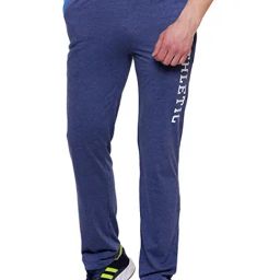 Dyca Navy Melange Regular Fit Printed Trackpants-image-17