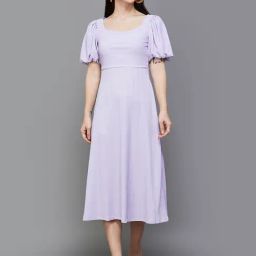 Code by Lifestyle Purple A-Line Dress-image-64