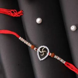 Aapno Rajasthan Stone Studded Single Rakhi-37