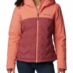 Columbia Orange & Maroon Color-Block Padded Jacket-picture-19