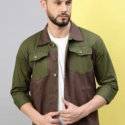 VOXATI Men Tailored Jacket with Patchwork image 1