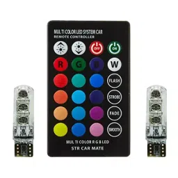 Allextreme EXT10M2P Multicolor Parking Bulb with IR Remote for Car & Bike (Set of 2 Pcs)-26