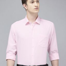 Arrow Manhattan Slim Fit Opaque Self Design Textured Pure Cotton Formal Shirt-image-83