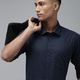 Park Avenue Solid Slim Fit Pure Cotton Formal Shirt-image-43