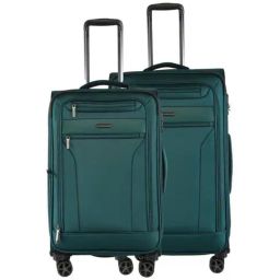 Nasher Miles Berlin Expander Soft-Sided Polyester  Set of 2 Teal Trolley Bags (65 & 75 cm)-image-37