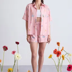 Kibo Skyria Printed Shirt & Shorts Co-Ord Set-14